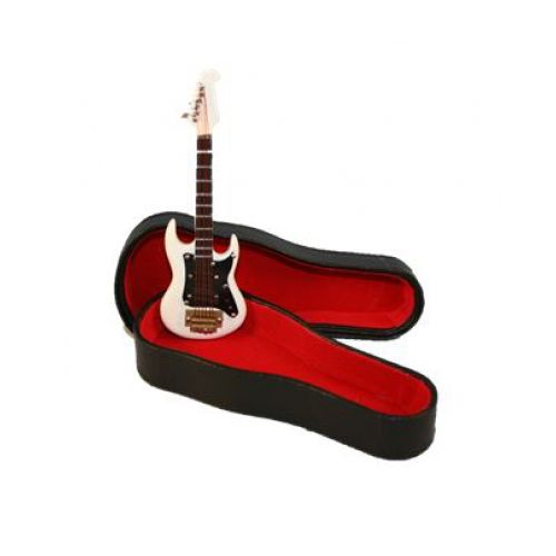 E-Gitarre 10cm weiß, mit Koffer