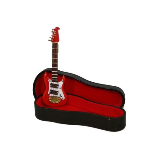 E-Gitarre 10cm rot, mit Koffer