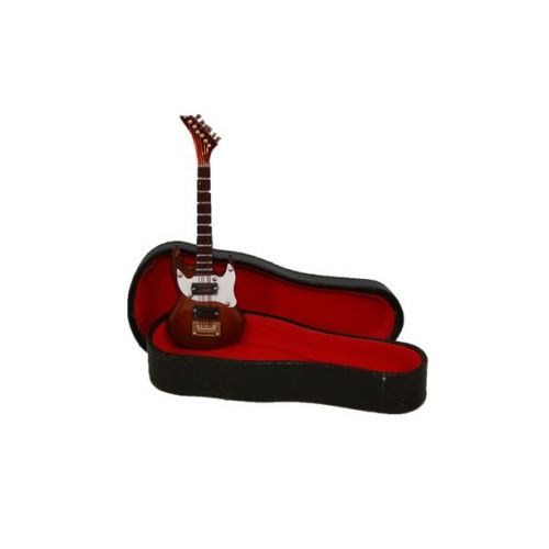 E-Gitarre 10cm braun mit Koffer