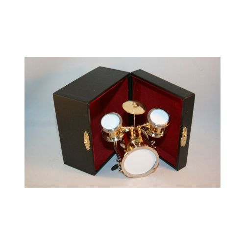 Schlagzeug gold / silber 8x5x8cm 1:12
