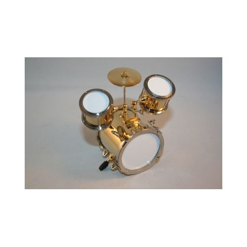 Schlagzeug gold / silber 8x5x8cm 1:12 - 2