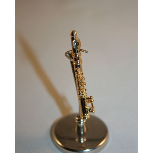 Querflöte gold mit Koffer - 4cm 1:15 - 2