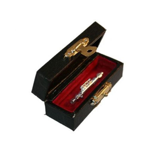 Querflöte silber mit Koffer - 4cm 1:15