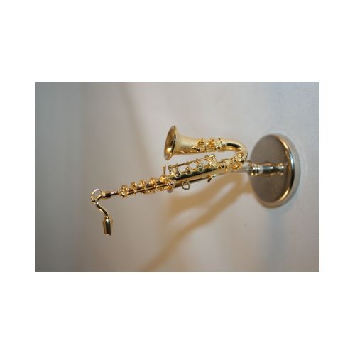 Saxophon aus Messing 6 cm mit Koffer - 2