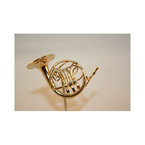 Gold-Waldhorn 1:12 ca. 4,5cm in Metallausführung mit Koffer - 2