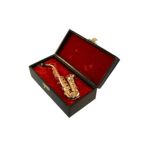 Saxophon aus Messing 1:8 - 13cm mit Koffer