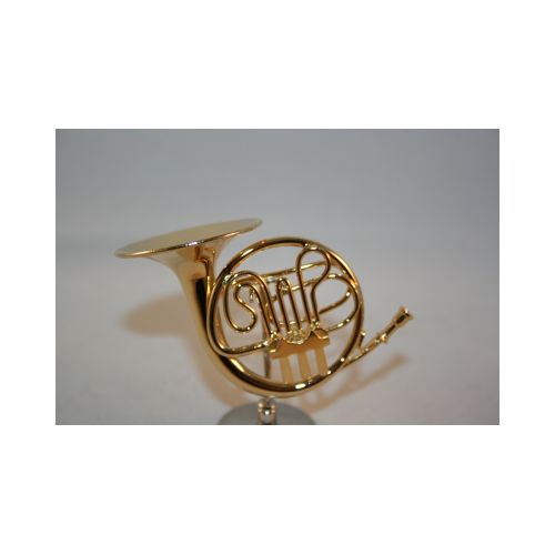 Gold-Waldhorn ca. 7,5cm in Metallausführung mit Koffer - 2