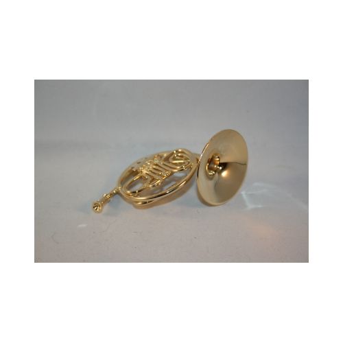Gold-Waldhorn 1:6 ca. 9cm in Metallausführung mit Koffer - 2