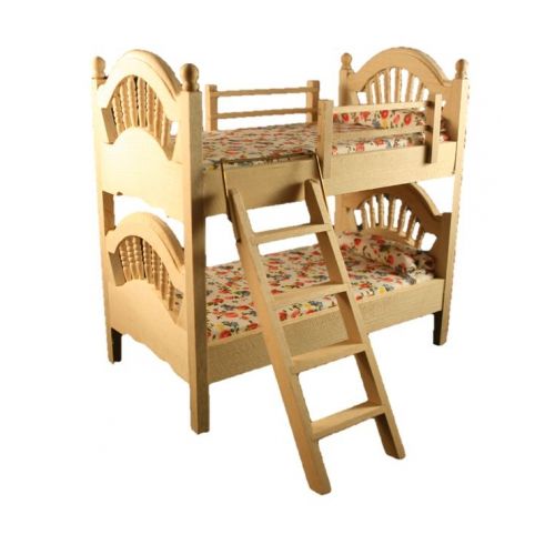 Stockbett Hochbett Etagenbett Holz natur 1:12