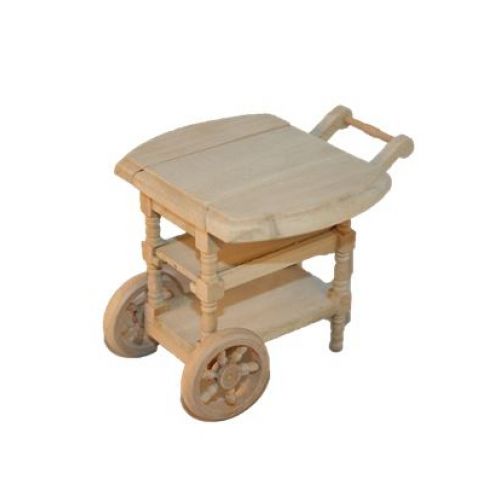 Teewagen 9x8x7cm natur unlackiert 1:12