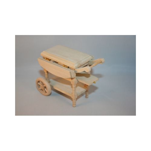 Teewagen 9x8x7cm natur unlackiert 1:12 - 2