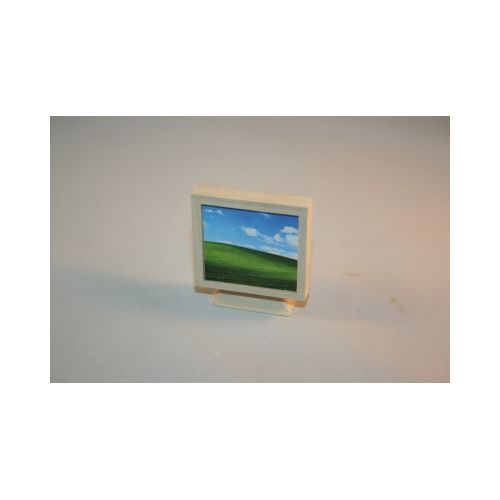 Flach-Monitor TFT flat screen Holz natur