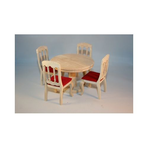 Esszimmer Speisezimmer Holz natur 7-teilig 1:12 - 2