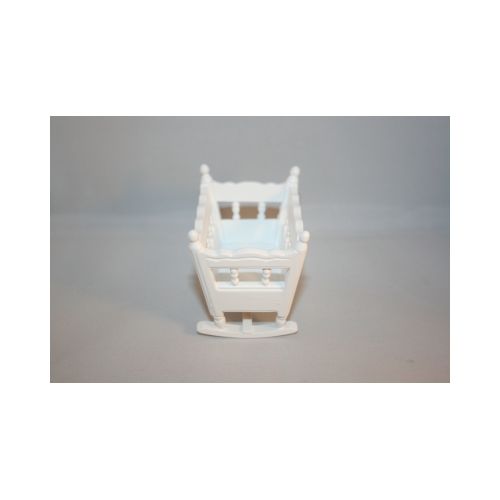 Wiege 7,5cm weiß lackiert 1:12 - 2