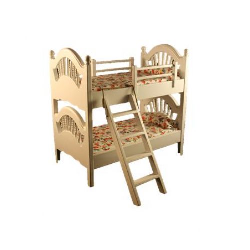 Stockbett Hochbett Etagenbett weiß lackiert 1:12