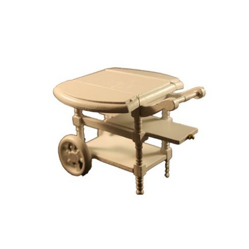 Teewagen 9x8x7cm weiß lackiert 1:12 - 2