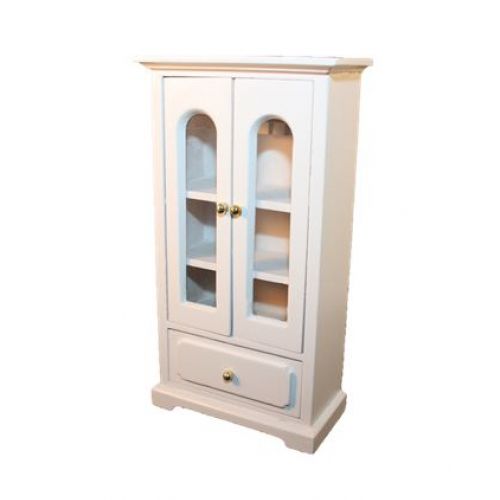 Bücherschrank holz weiß lackiert 1:12