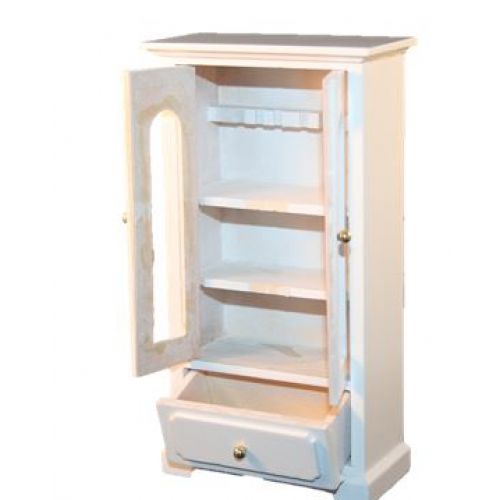 Bücherschrank holz weiß lackiert 1:12 - 2