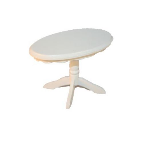 Tisch oval weiß lackiert