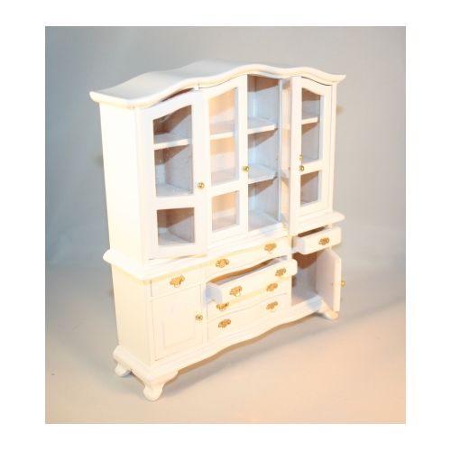 Speisezimmer Holz weiß lackiert 9-teilig 1:12 - 2