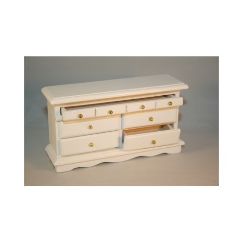 Speisezimmer Holz weiß lackiert 9-teilig 1:12 - 3