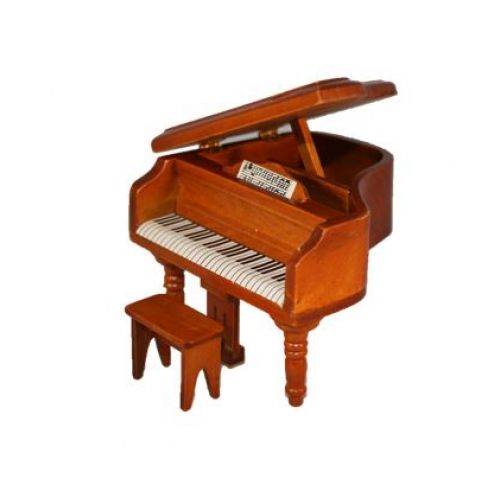 Konzert Flügel 8,5cm Mittelbraun mit Bank