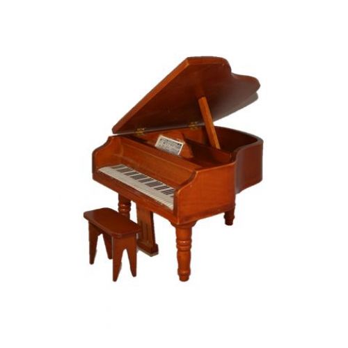 Konzert Flügel Mittelbraun mit Bank 1:12