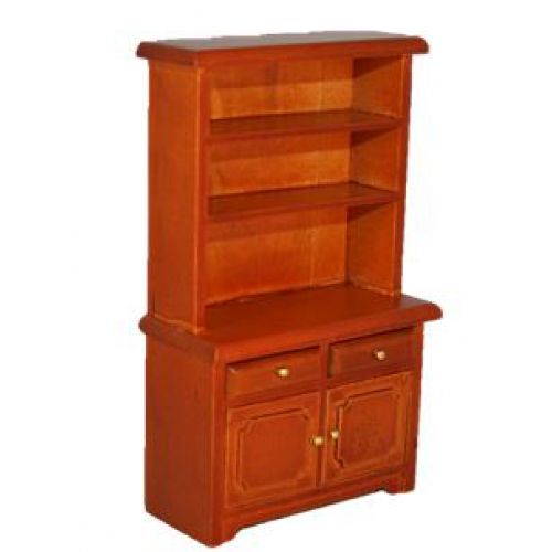 Küchenschrank Holz mittelbraun 1:12