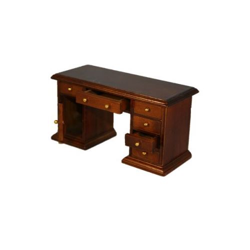 Schreibtisch Holz antikbraun - 2