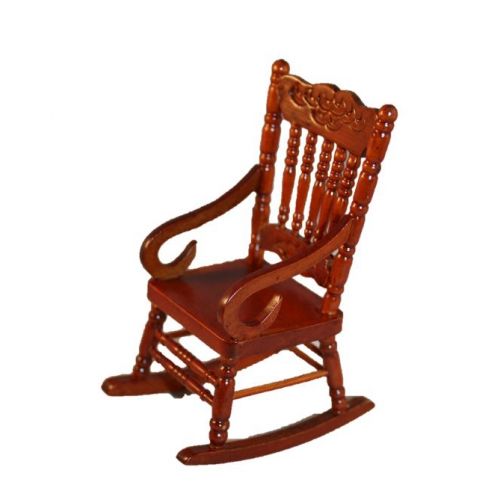 Holz Schaukelstuhl 10cm Mahagoni