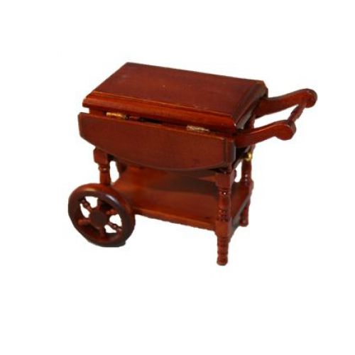 Teewagen 9x8x7cm mahagoni  1:12