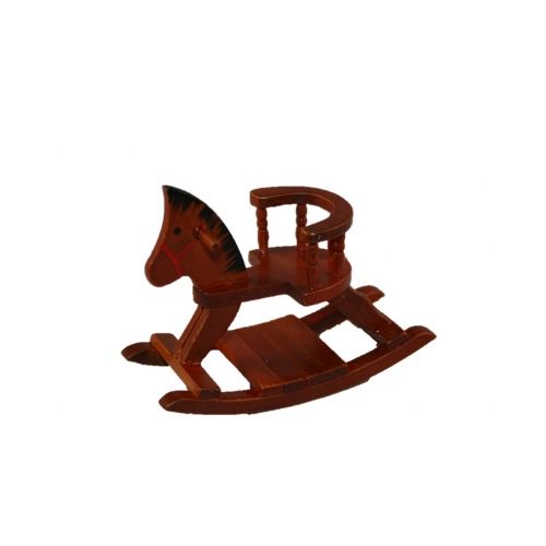 Schaukelpferd 8cm Mahagoni