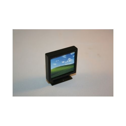 Flach-Monitor TFT flat screen Holz schwarz