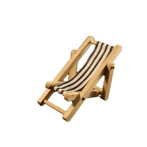 Liegestuhl blau / weiß