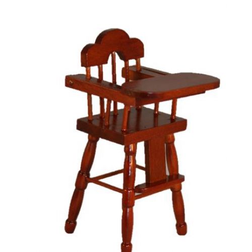 Kinderstuhl Hochstuhl Mahagoni 1:12