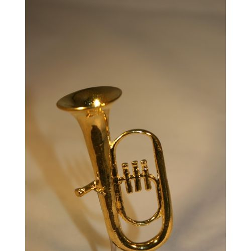 Gold Blasinstrument aus Metall Tuba 6cm