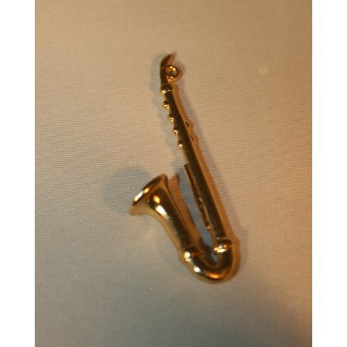 Gold Blasinstrument aus Metall Saxophon 6cm