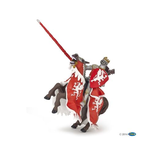 Papo 39386 + 39388 - Ritter - Drachenkönig rot mit Pferd