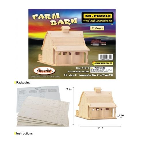 Holzbausatz Amerikanisches Farmerhaus - 3D Puzzle - 3