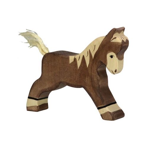 Fohlen, laufend, dunkelbraun