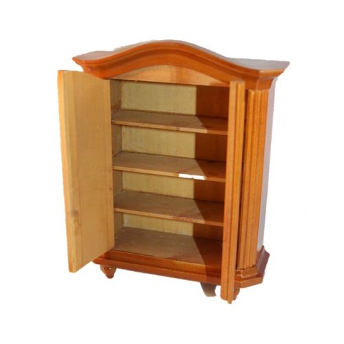 Kleiderschrank Holz mittelbraun 17cm 1:12 - 2