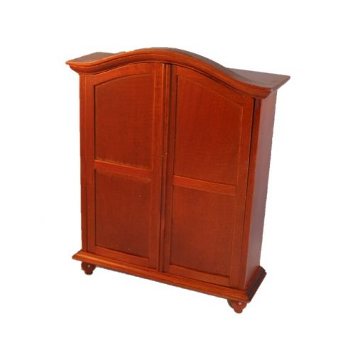 Kleiderschrank Holz Mahagoni 16cm 1:12