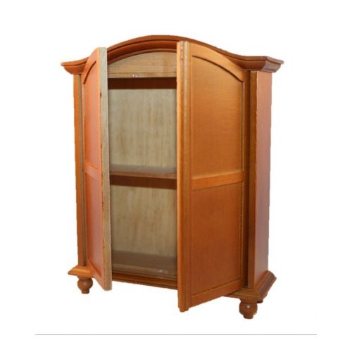 Kleiderschrank Holz mittelbraun 16cm 1:12 - 2