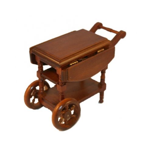 Teewagen 9x8x7cm mittelbraun  1:12