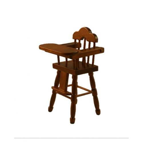 Kinderstuhl Hochstuhl antikbraun 1:12