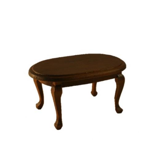 Tisch oval Holz Antikbraun