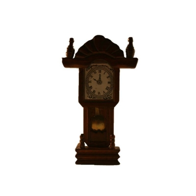 Wanduhr 8cm holz dunkelbraun