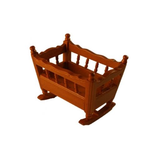 Wiege 7,5cm mittelbraun 1:12