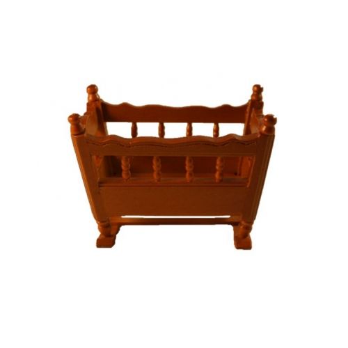 Wiege 7,5cm mittelbraun 1:12 - 2