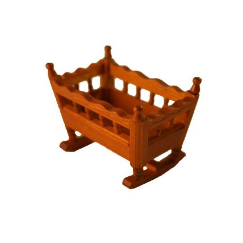 Wiege 6,5 cm mittelbraun 1:16